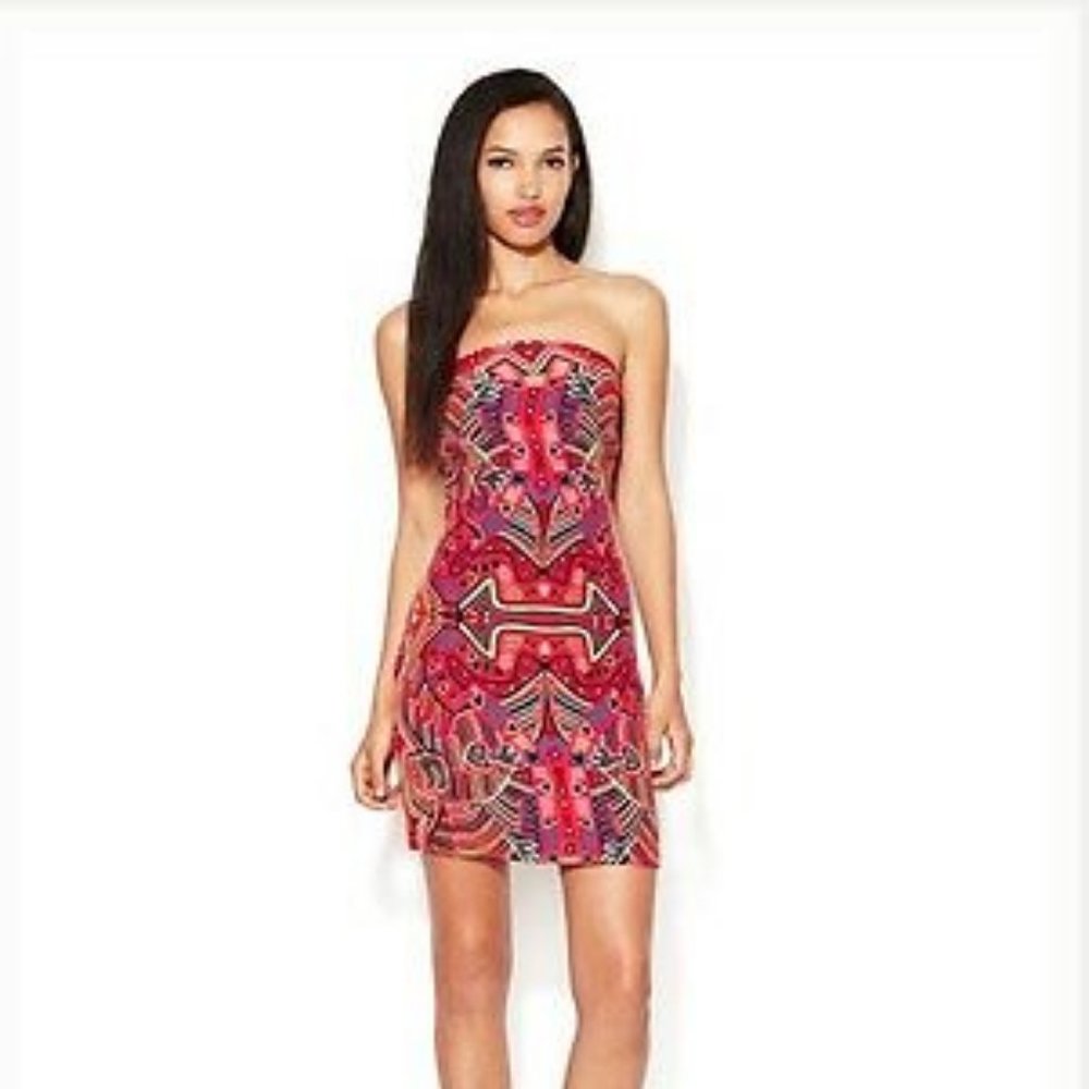 Mara Hoffman Strapless Party Dress in Mola Red